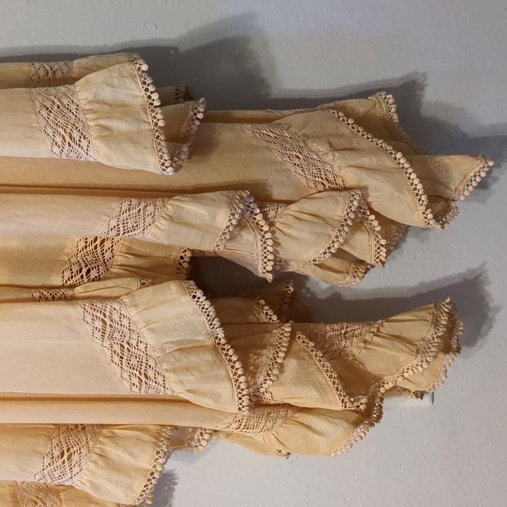 Spell And The Gypsy Sample Handkerchief Asymmetric Ruffle Hem Midi Dress NWT S - Picture 12 of 16